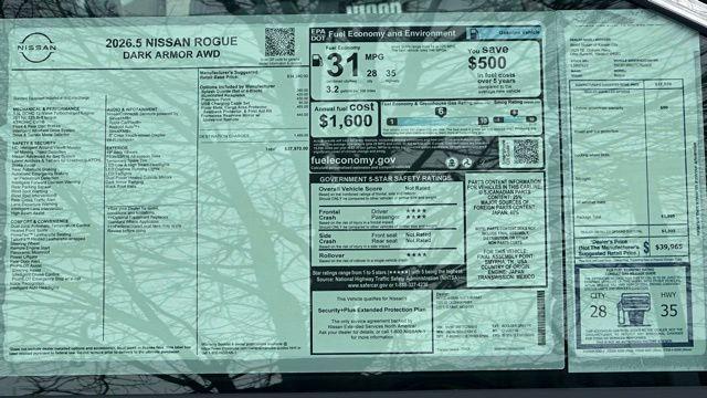 new 2026 Nissan Rogue car, priced at $32,640