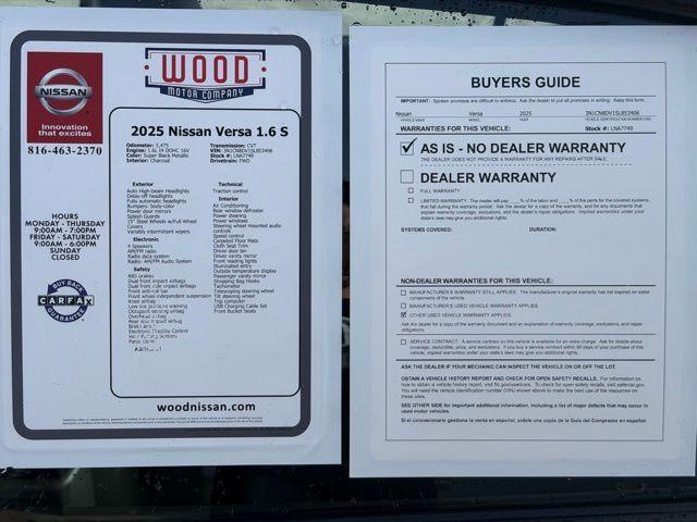 used 2025 Nissan Versa car, priced at $17,483