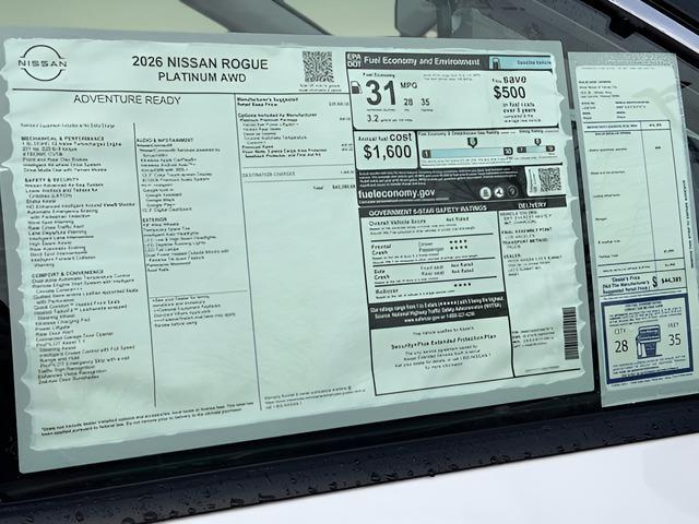 new 2026 Nissan Rogue car, priced at $36,984