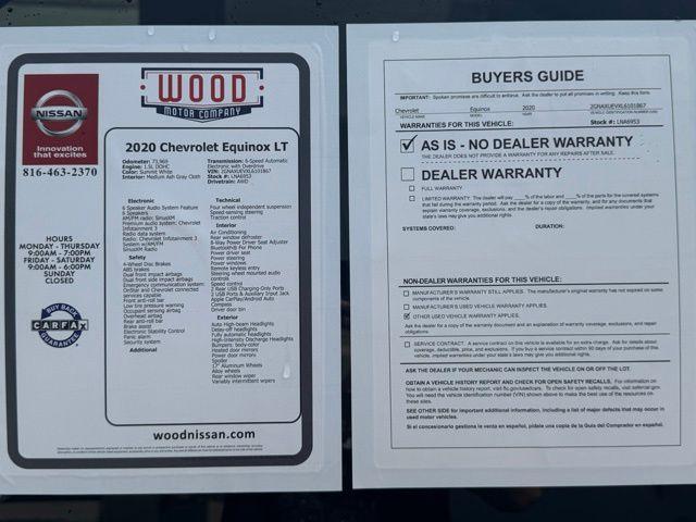 used 2020 Chevrolet Equinox car, priced at $15,393