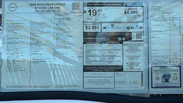 new 2026 Nissan Frontier car, priced at $37,969