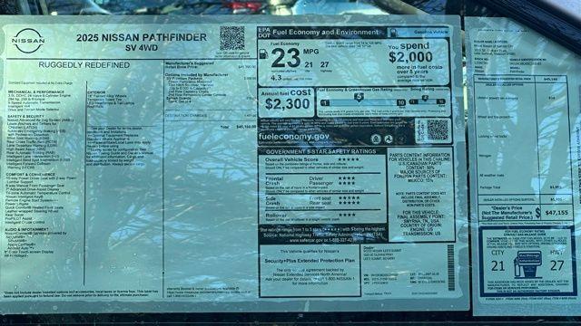 new 2025 Nissan Pathfinder car, priced at $36,348