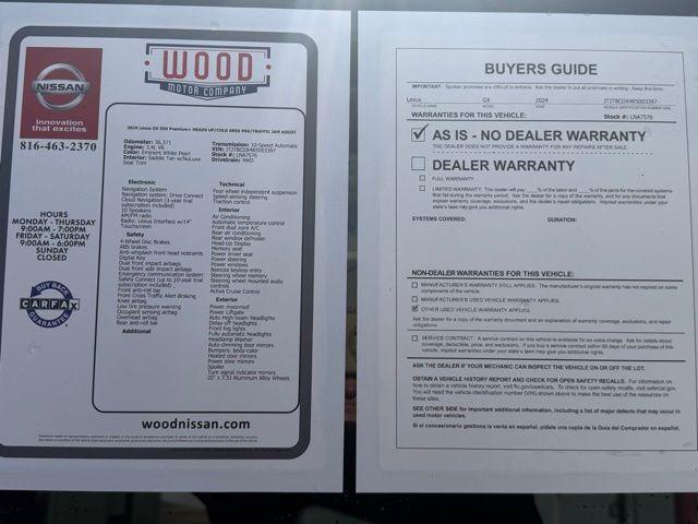 used 2024 Lexus GX 550 car, priced at $77,747