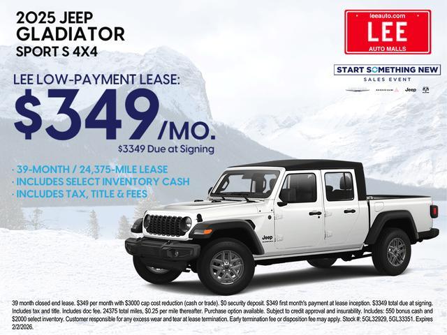 new 2025 Jeep Gladiator car, priced at $43,590