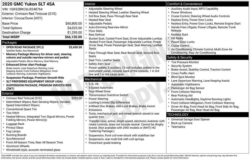 used 2020 GMC Yukon car, priced at $21,410