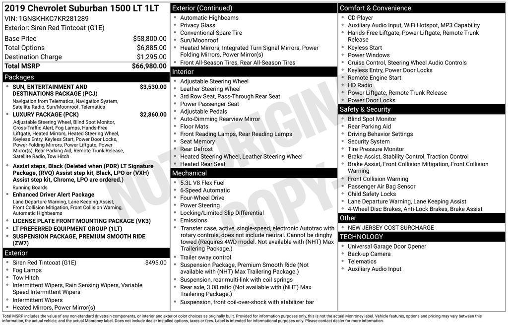 used 2019 Chevrolet Suburban car, priced at $19,987