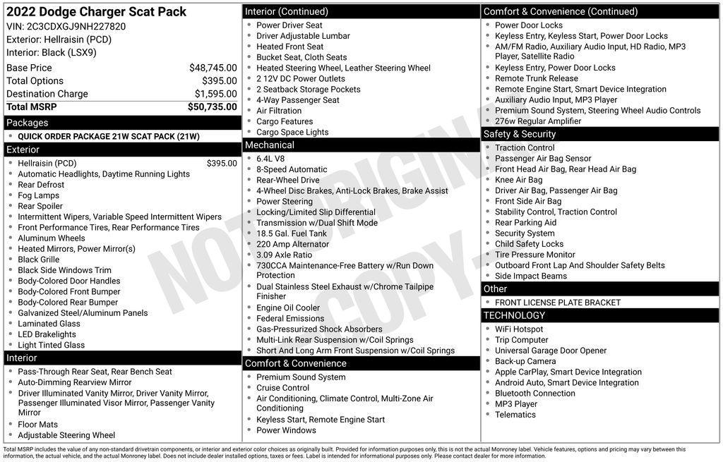 used 2022 Dodge Charger car, priced at $42,994