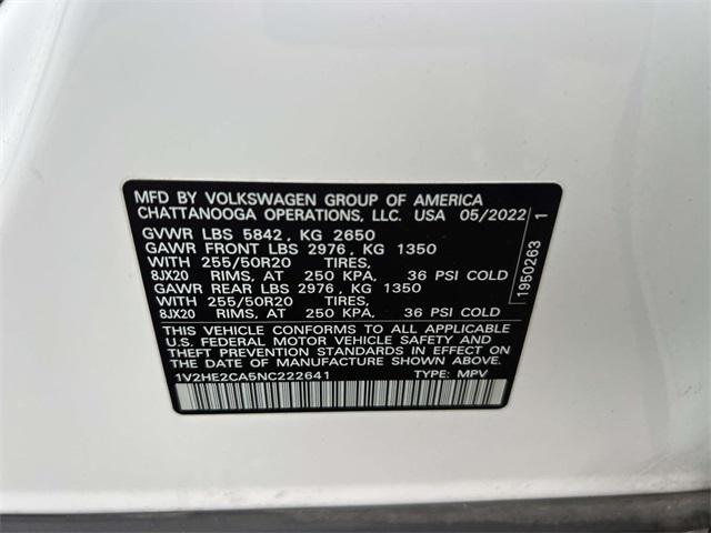 used 2022 Volkswagen Atlas Cross Sport car, priced at $18,995