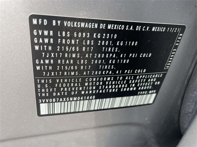 used 2022 Volkswagen Tiguan car, priced at $18,447