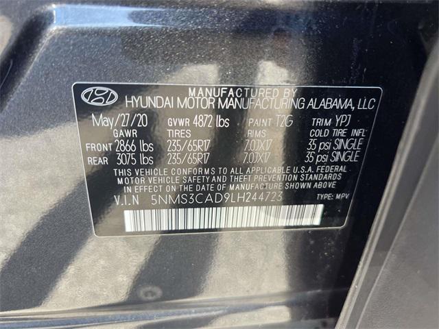 used 2020 Hyundai Santa Fe car, priced at $14,047