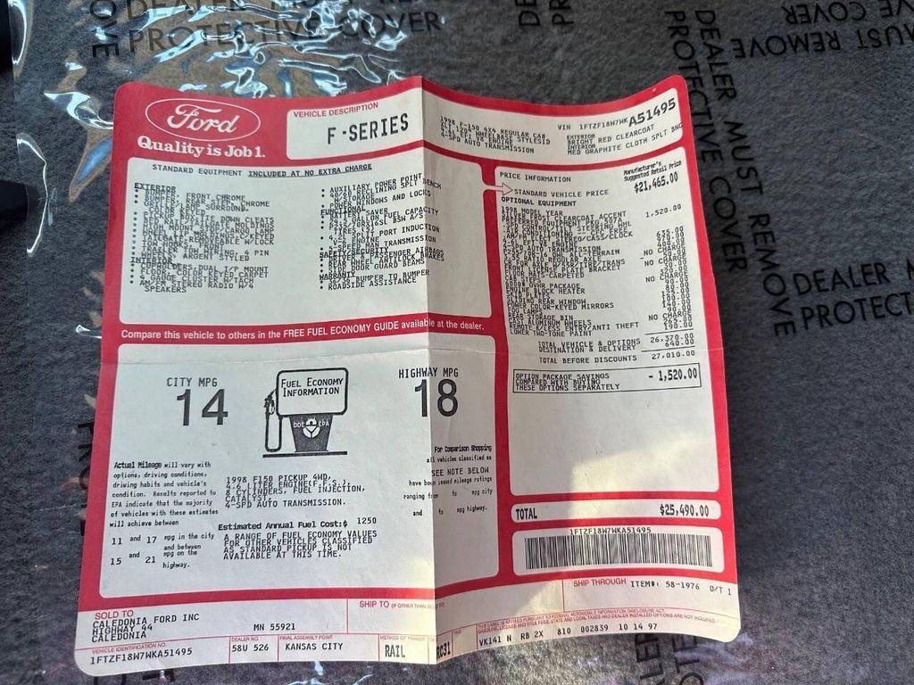 used 1998 Ford F-150 car, priced at $15,950