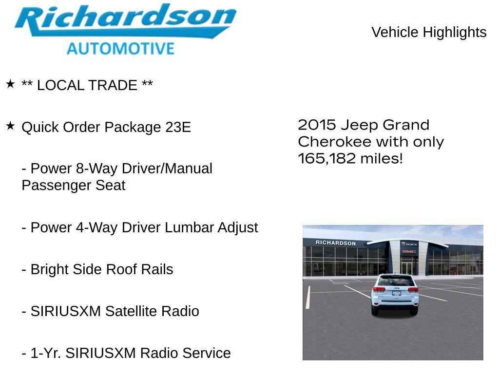 used 2015 Jeep Grand Cherokee car, priced at $9,235