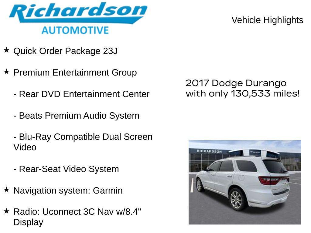 used 2017 Dodge Durango car, priced at $16,890