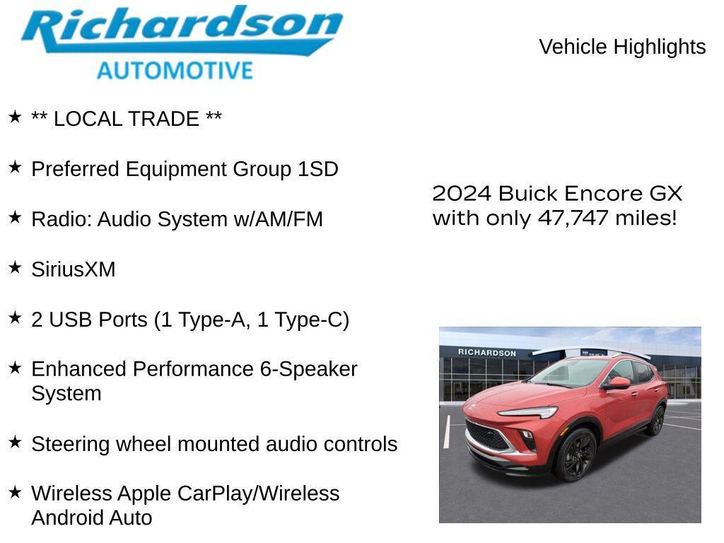 used 2024 Buick Encore GX car, priced at $19,997