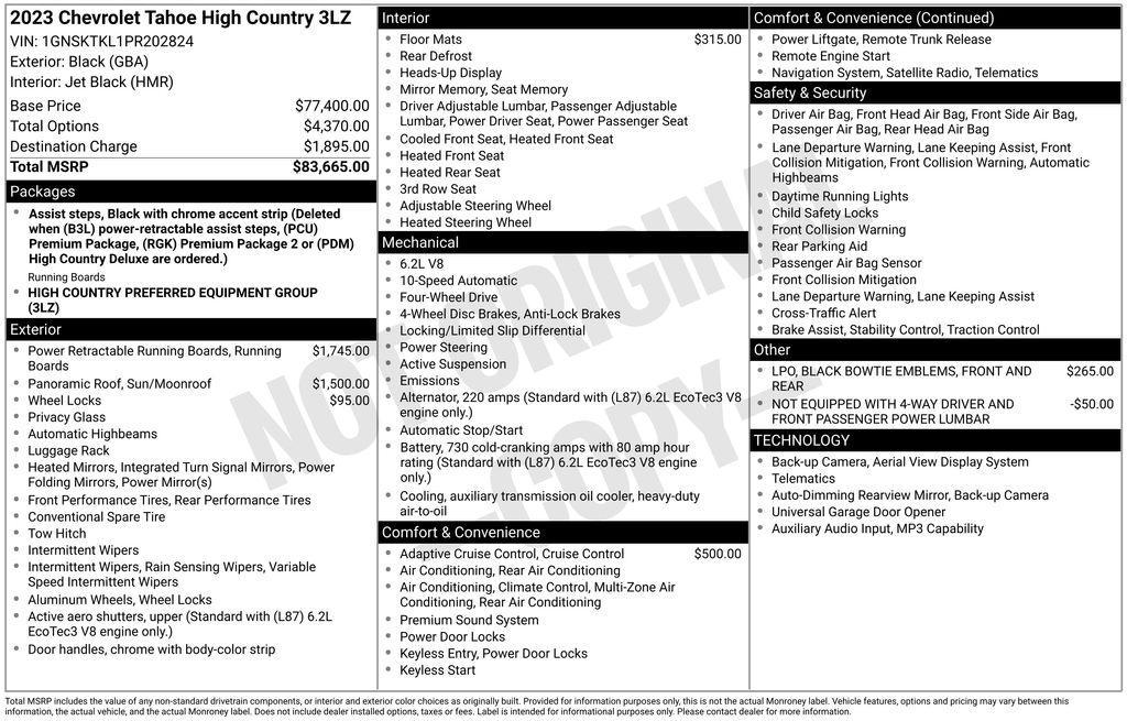 used 2023 Chevrolet Tahoe car, priced at $54,690