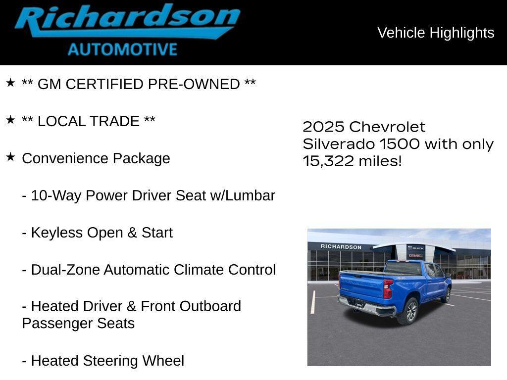 used 2025 Chevrolet Silverado 1500 car, priced at $47,634