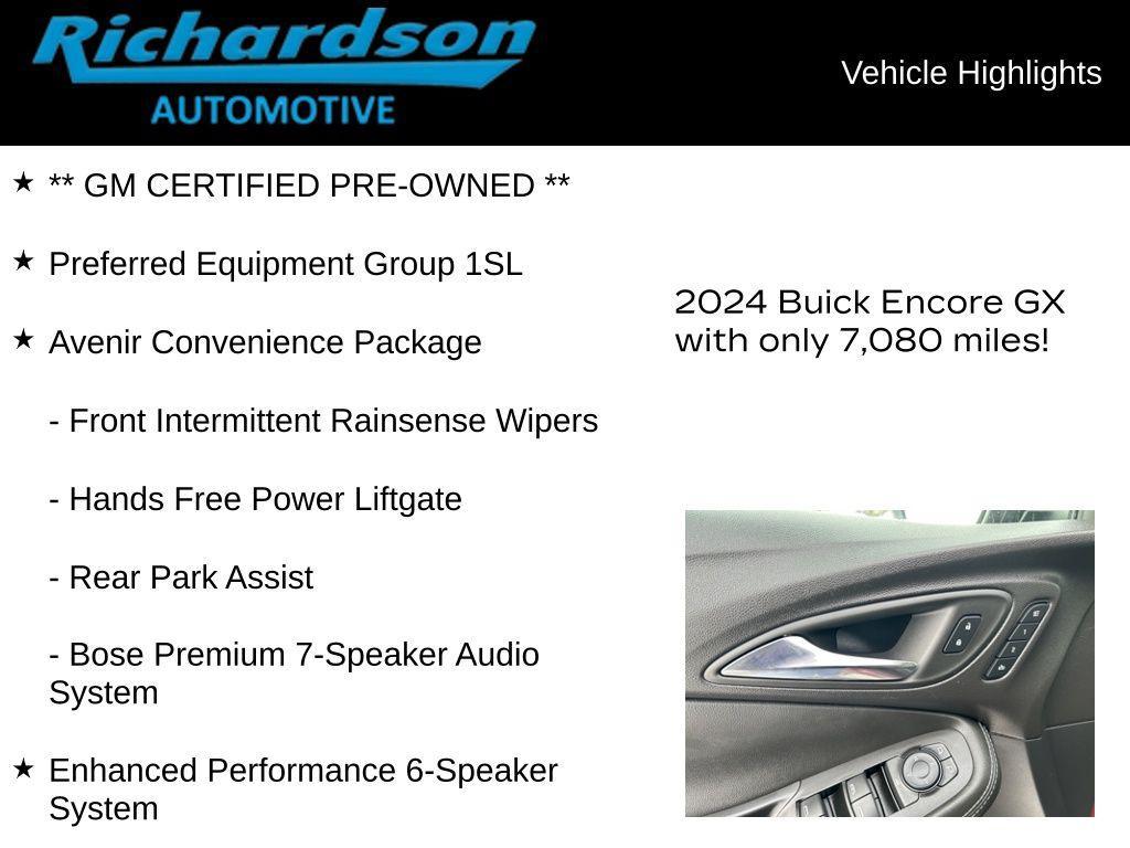 used 2024 Buick Encore GX car, priced at $25,983