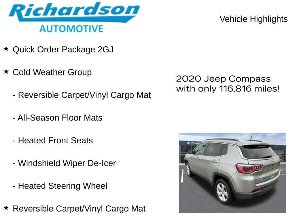 used 2020 Jeep Compass car, priced at $13,837