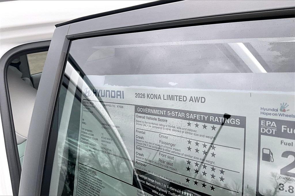 new 2026 Hyundai Kona car, priced at $34,297