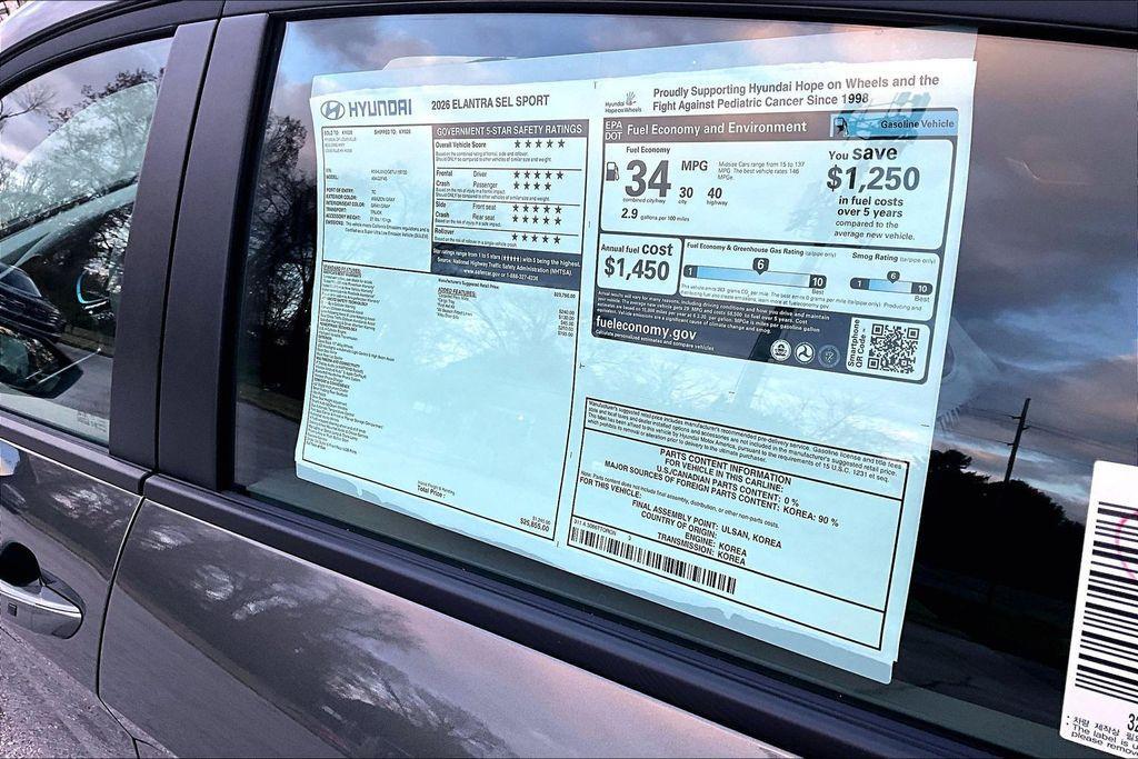 new 2026 Hyundai Elantra car, priced at $24,210