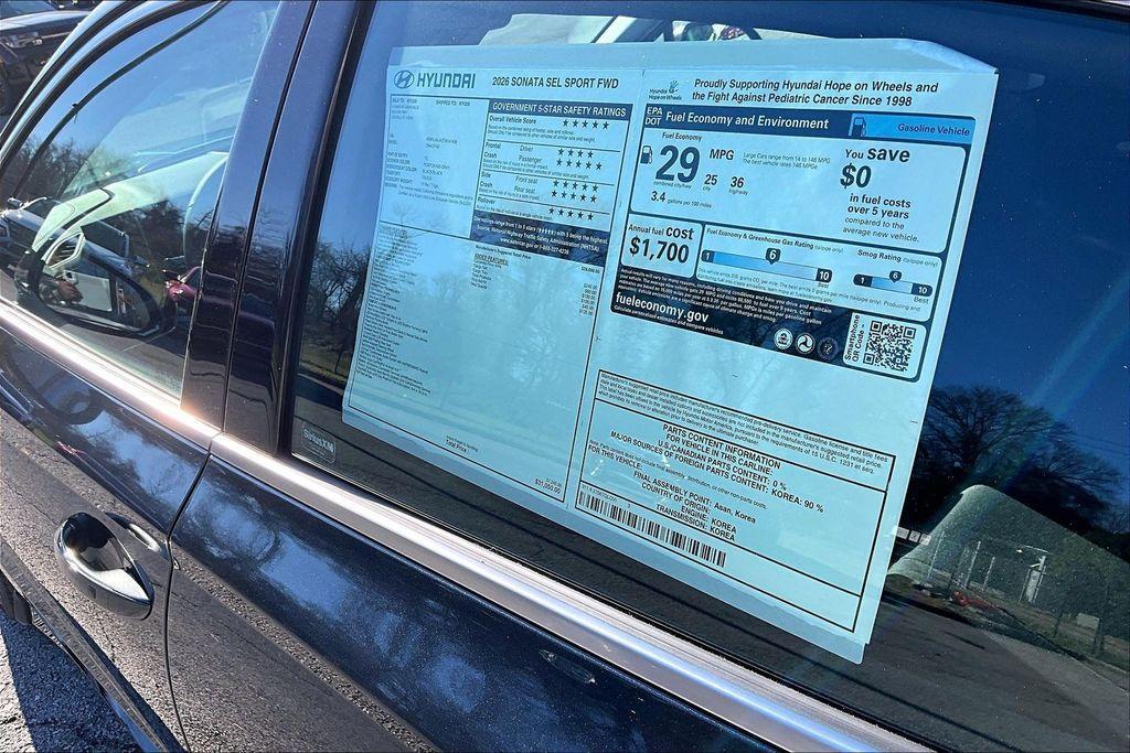 new 2026 Hyundai Sonata car, priced at $29,165