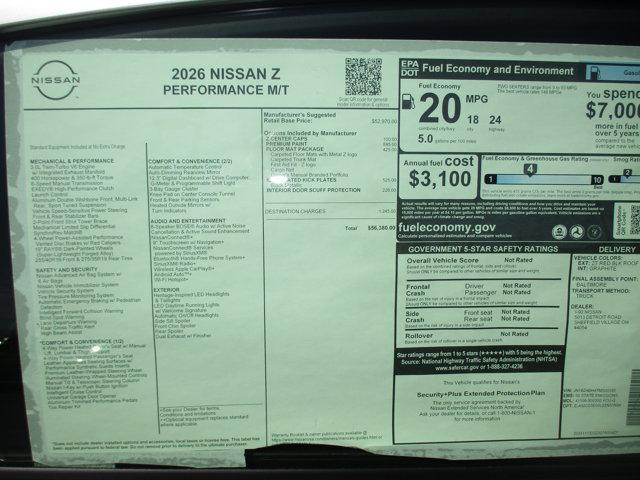 new 2026 Nissan Z car, priced at $56,660