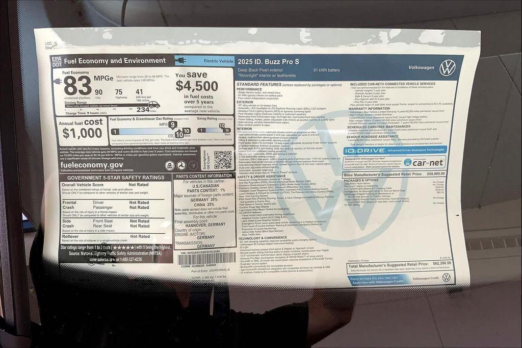 new 2025 Volkswagen ID. Buzz car, priced at $54,999