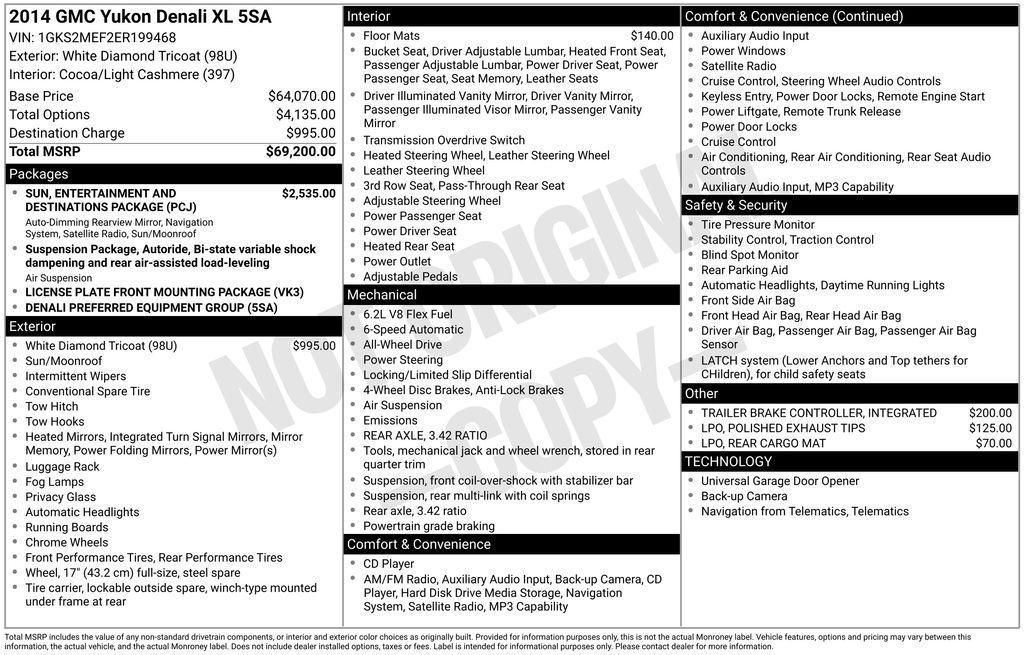 used 2014 GMC Yukon XL car, priced at $11,898