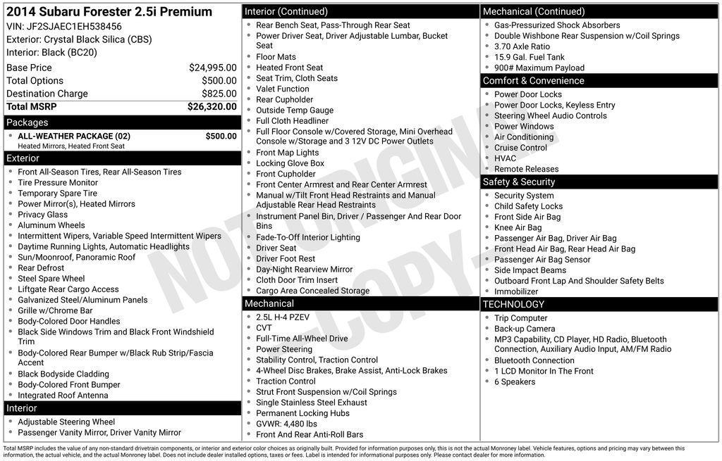 used 2014 Subaru Forester car, priced at $9,794
