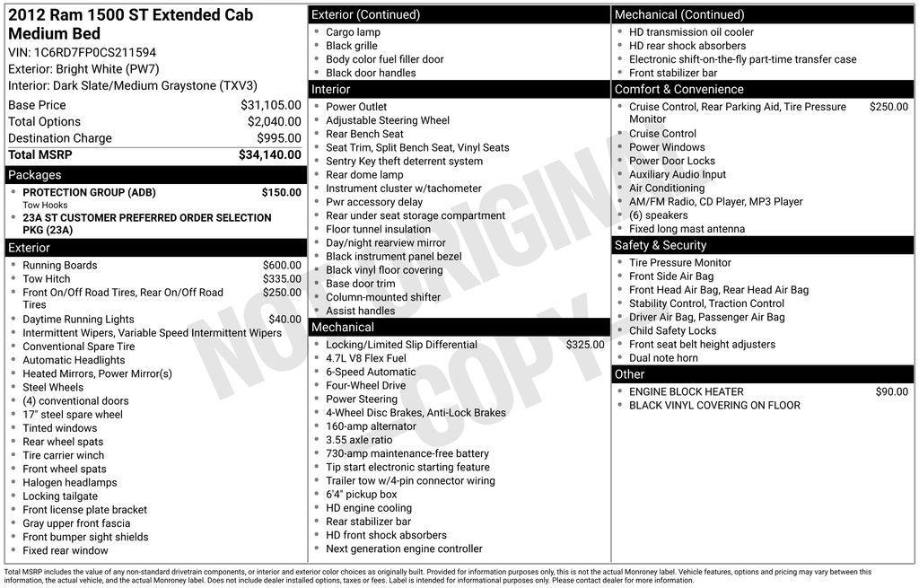 used 2012 Ram 1500 car, priced at $14,599