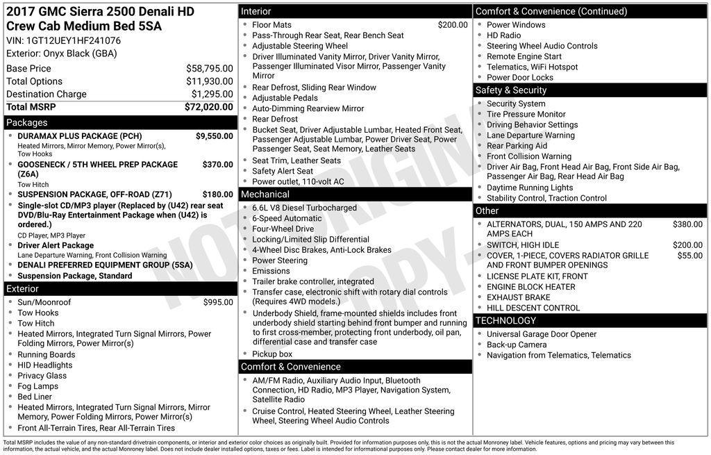 used 2017 GMC Sierra 2500 car, priced at $43,999