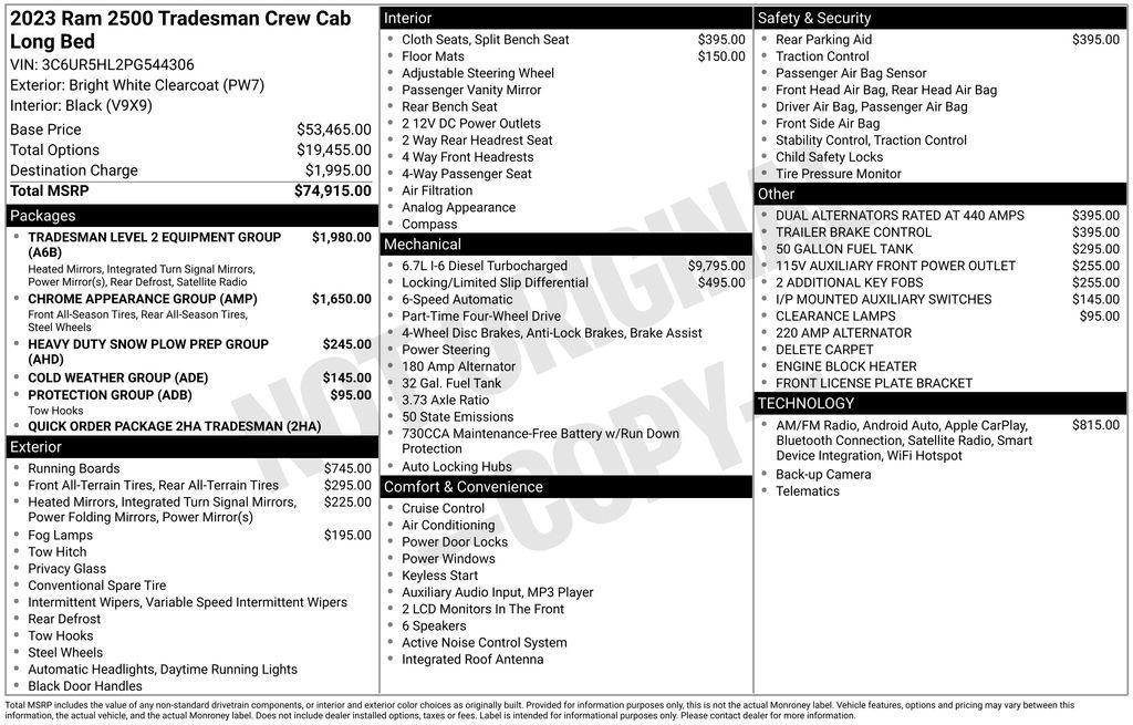 used 2023 Ram 2500 car, priced at $40,994