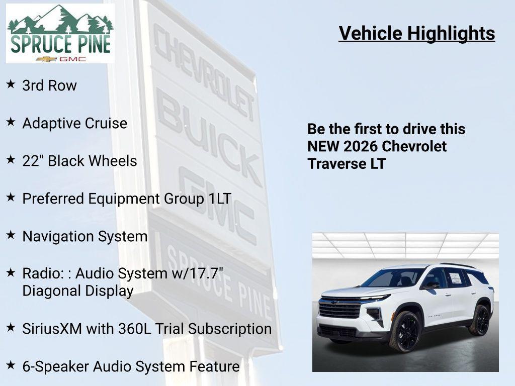 new 2026 Chevrolet Traverse car, priced at $44,340