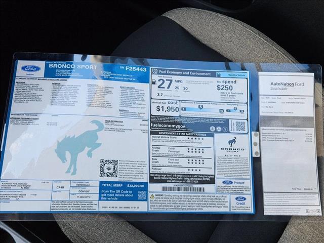 new 2025 Ford Bronco Sport car, priced at $29,980