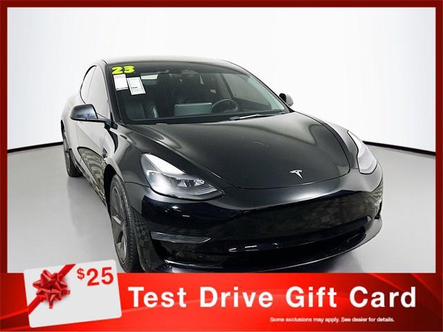 used 2023 Tesla Model 3 car, priced at $22,652