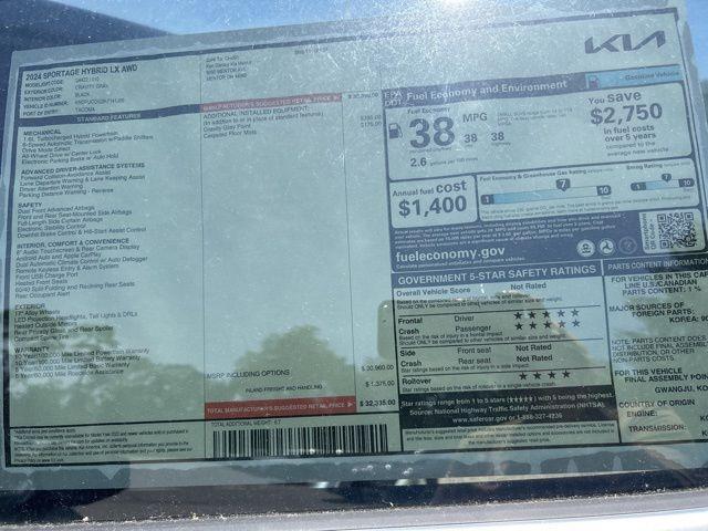 used 2024 Kia Sportage Hybrid car, priced at $30,978