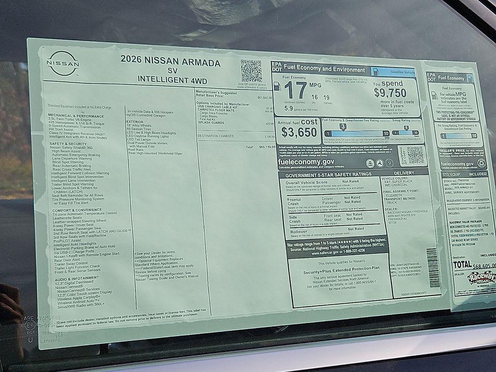 new 2026 Nissan Armada car, priced at $60,552
