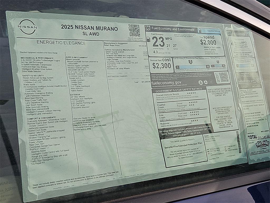 new 2025 Nissan Murano car, priced at $43,551