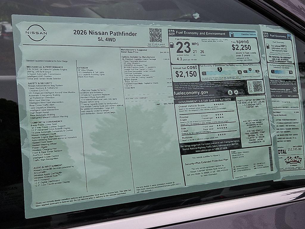 new 2026 Nissan Pathfinder car, priced at $44,665