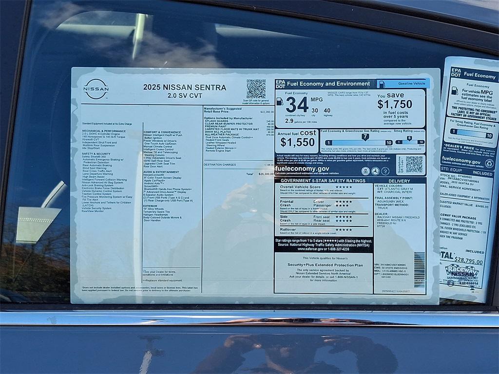 new 2025 Nissan Sentra car, priced at $21,779