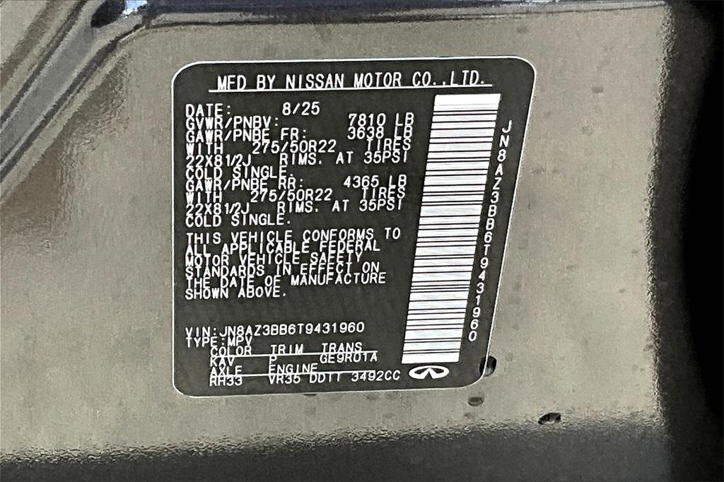 new 2026 INFINITI QX80 car, priced at $92,096