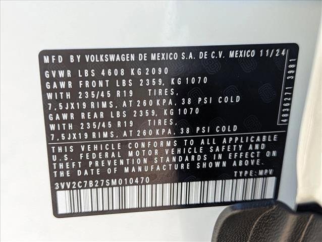 new 2025 Volkswagen Taos car, priced at $29,512