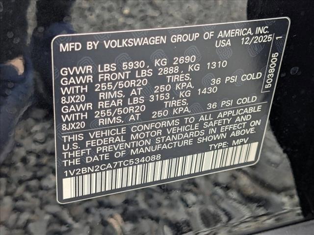 new 2026 Volkswagen Atlas car, priced at $49,864