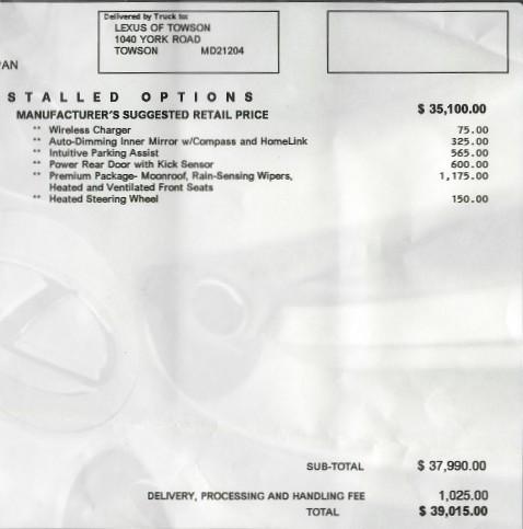 used 2021 Lexus UX 250h car, priced at $22,900