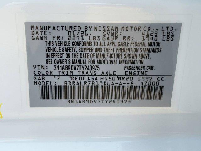 new 2026 Nissan Sentra car, priced at $26,491