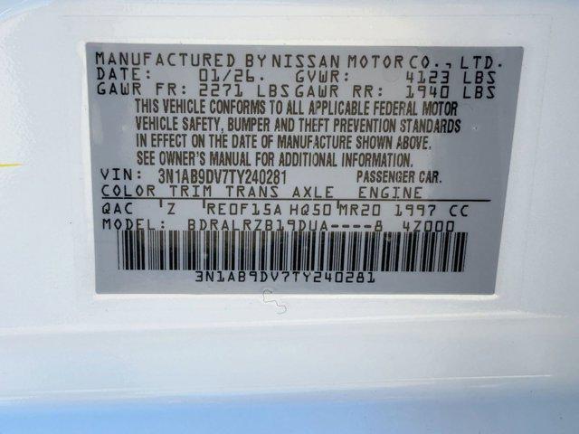 new 2026 Nissan Sentra car, priced at $26,091