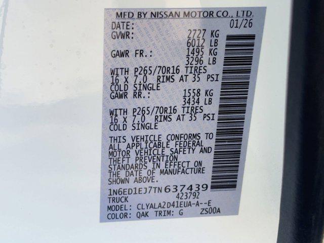 new 2026 Nissan Frontier car, priced at $31,591