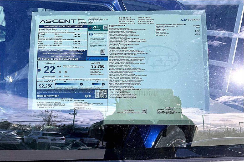 new 2026 Subaru Ascent car, priced at $40,236