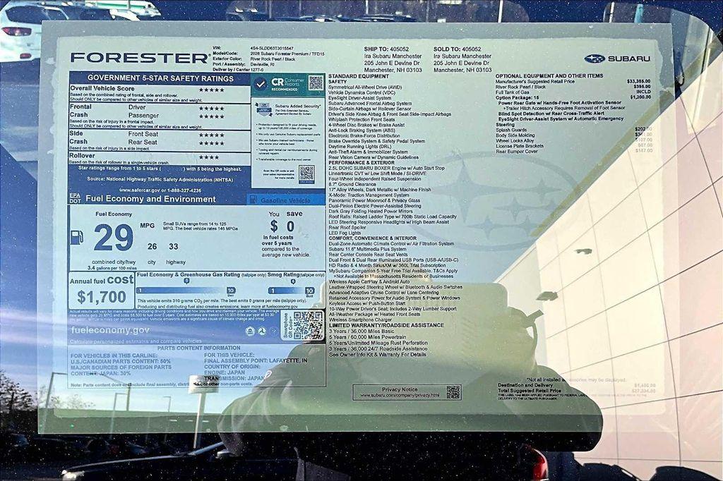 new 2026 Subaru Forester car, priced at $37,334