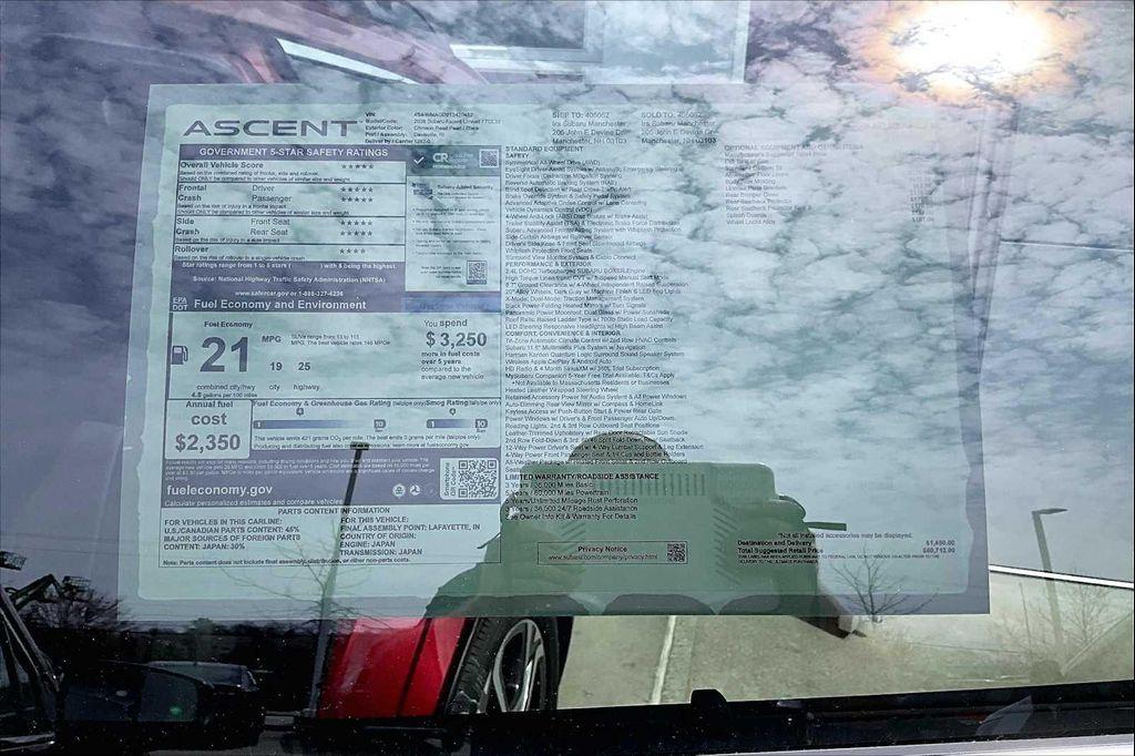 new 2026 Subaru Ascent car, priced at $46,186